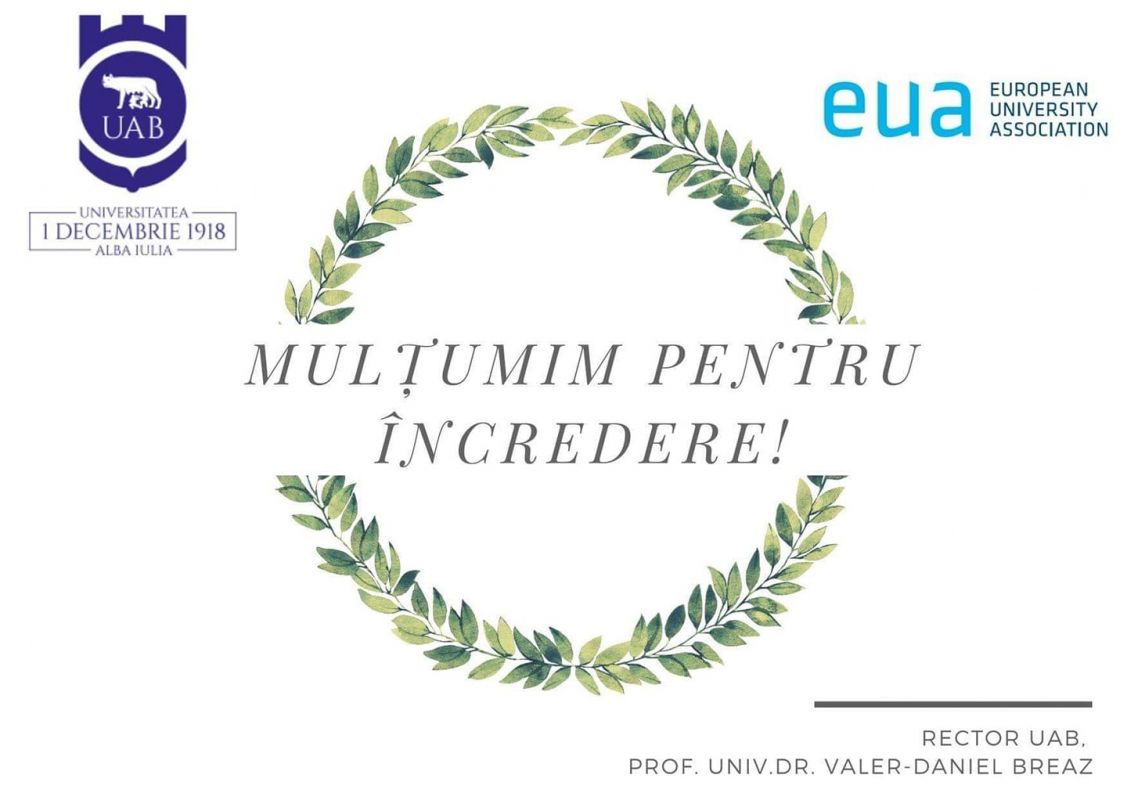 Universitatea din Alba Iulia, admisă în Asociația Universităților Europene