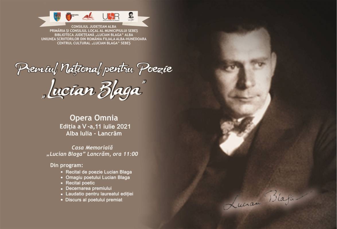 PREMIUL NAȚIONAL PENTRU POEZIE ,,LUCIAN BLAGA” OPERA OMNIA, ediția a V-a