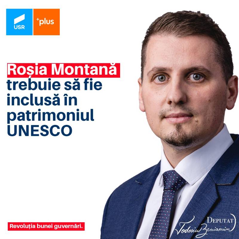 Beniamin Todosiu, deputat USR PLUS: Roșia Montană trebuie să fie inclusă în patrimoniul UNESCO !