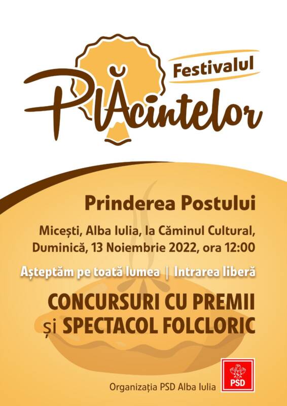 Festivalul Plăcintelor înainte de prinderea postului