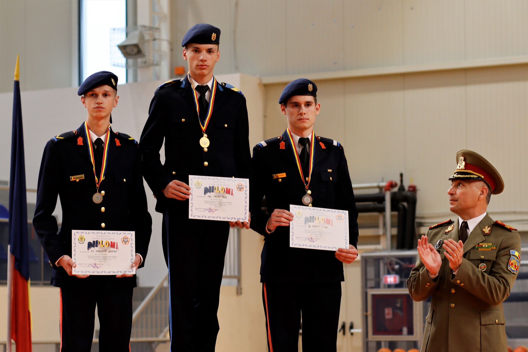 Elevii militari albaiulini pe podiumul primei etape a Olimpiadei sportului militar