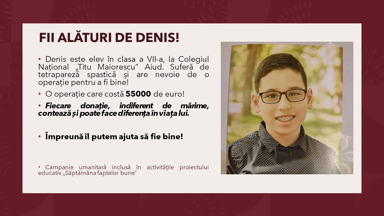 La Aiud contiună campania umanitară Alături de Denis