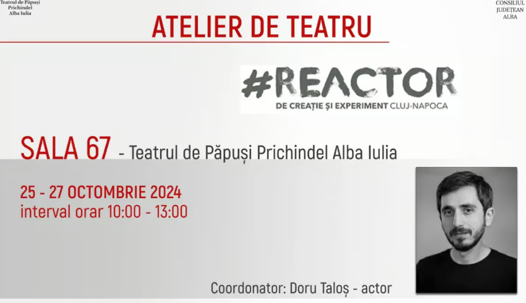 Afiș atelier teatru