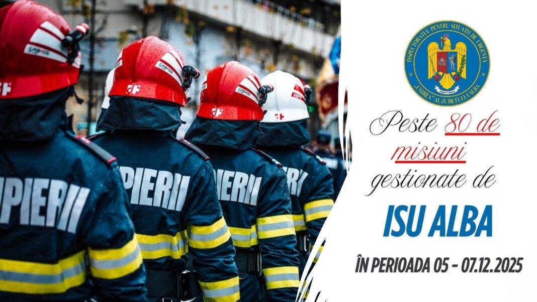 Peste 80 de misiuni gestionate de pompierii din Alba, în acest sfârșit de săptămână. Cele mai multe au fost urgențe medicale