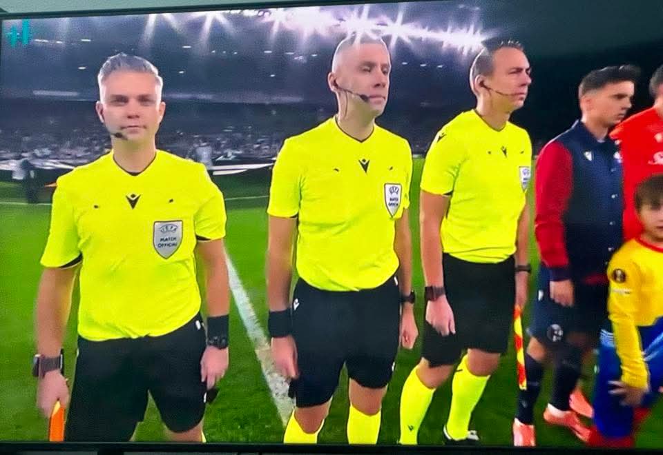 Alexandru Vodă, arbitru asistent la meciul Celta Vigo-Bologna, din Europa League