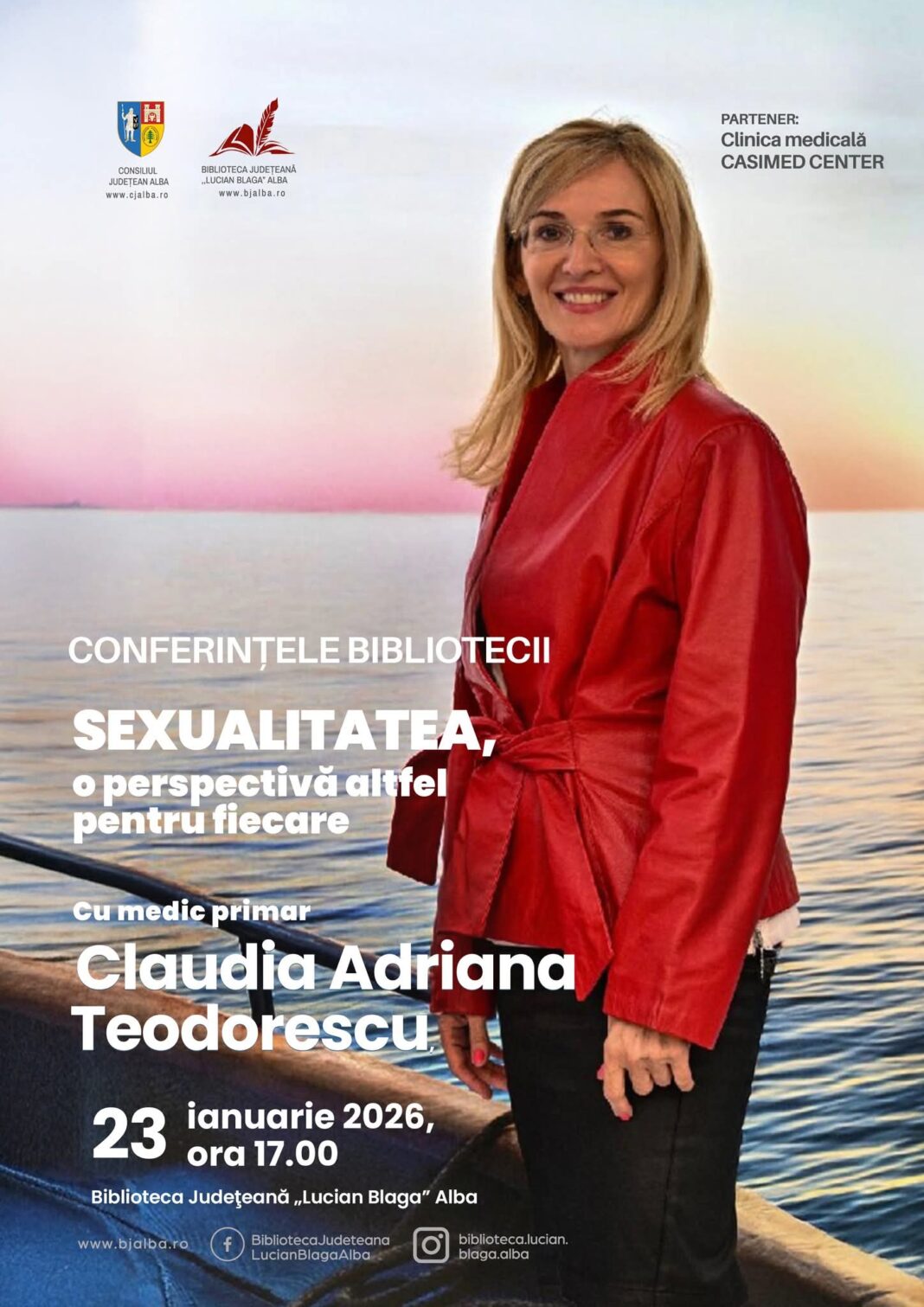 23 ianuarie, ora 17:00 Conferința „Sexualitatea, o perspectivă astfel pentru fiecare”, la Biblioteca Județeană „Lucian Blaga” Alba