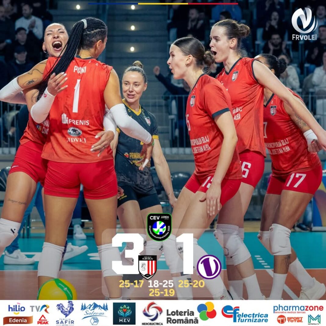 Volei Alba Blaj calificare în sferturile de finală ale Cupei CEV. Victorie cu Volero Le Cannet