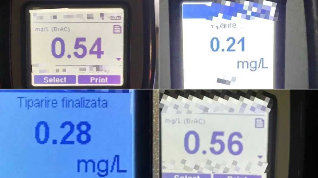 Acțiune a polițiștilor rutieri în Alba și zona Munților Apuseni. Peste 80 de testări pentru alcool și 4 permise reținute