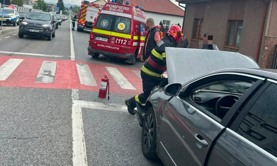 Tamponare între două mașini în Municipiul Sebeș