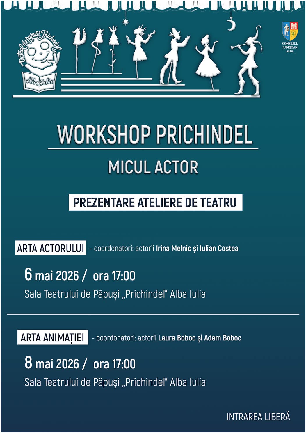 Teatrul de Păpuși „Prichindel” încheie Programul WORKSHOP PRICHINDEL cu proiectul „Micul actor”