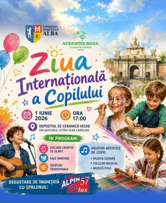 🎈 Copilăria prinde culoare la Depozitul de Ceramică Veche!🎨🎶 Consiliul Județean Alba și Centrul de Cultură „Augustin…