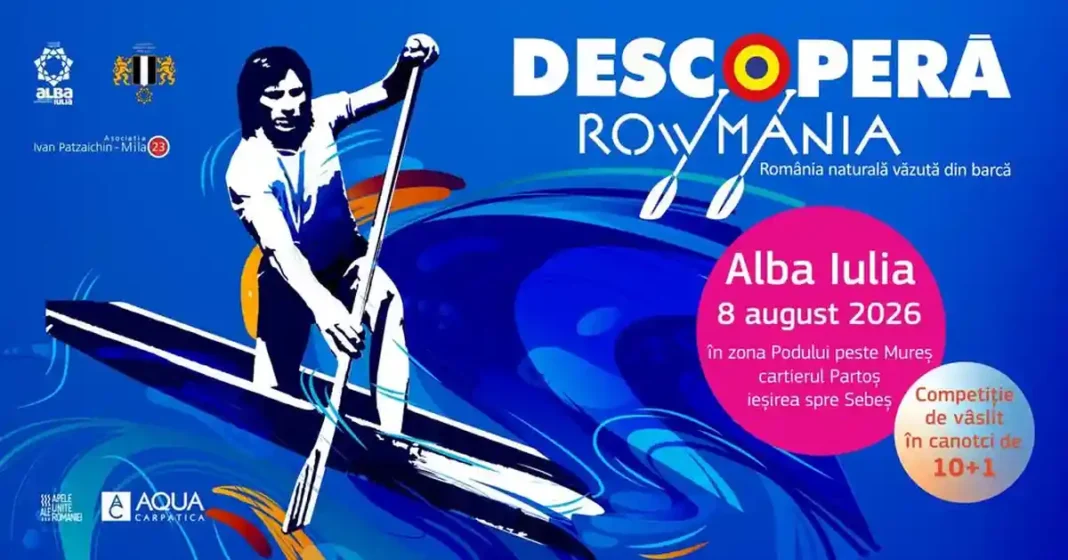 8 august 2026 | Rowmania revine pe Mureș la Alba Iulia: Concurs de vâslit viteză în canotci în căutarea noilor campioni. PROGRAMUL competiției