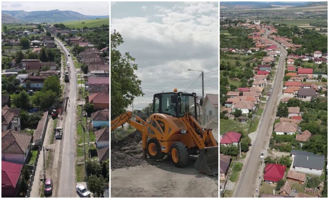 VIDEO: Modernizări majore pe o arteră din Uioara de Sus. Înlocuirea conductelor de gaz și apă, vechi de peste șase decenii