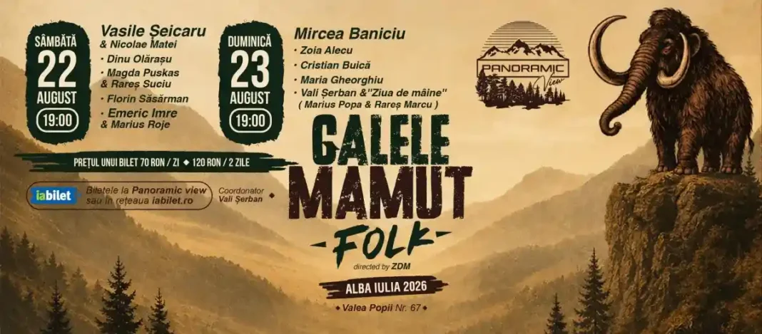 Ediția inaugurală a Galelor Mamut Folk promite seri de neuitat la Alba Iulia