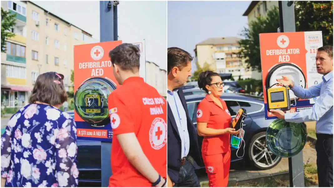 Crucea Roșie Română Filiala Alba instalează defibrilatoare externe în Sebeș și Cugir