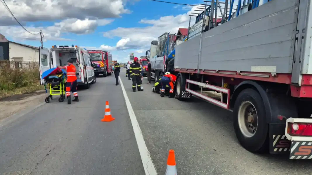 Incident pe șoseaua de centură a municipiului Alba Iulia: Un bărbat din Hopârta, lovit de o autoutilitară condusă de un cetățean maghiar, a fost transportat de urgență la spital