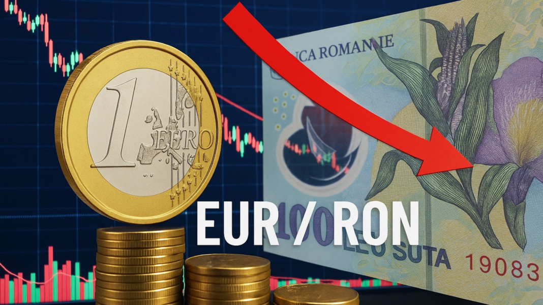 Moneda națională în scădere față de euro și dolar. Cursul valutar stabilit de BNR pentru luni