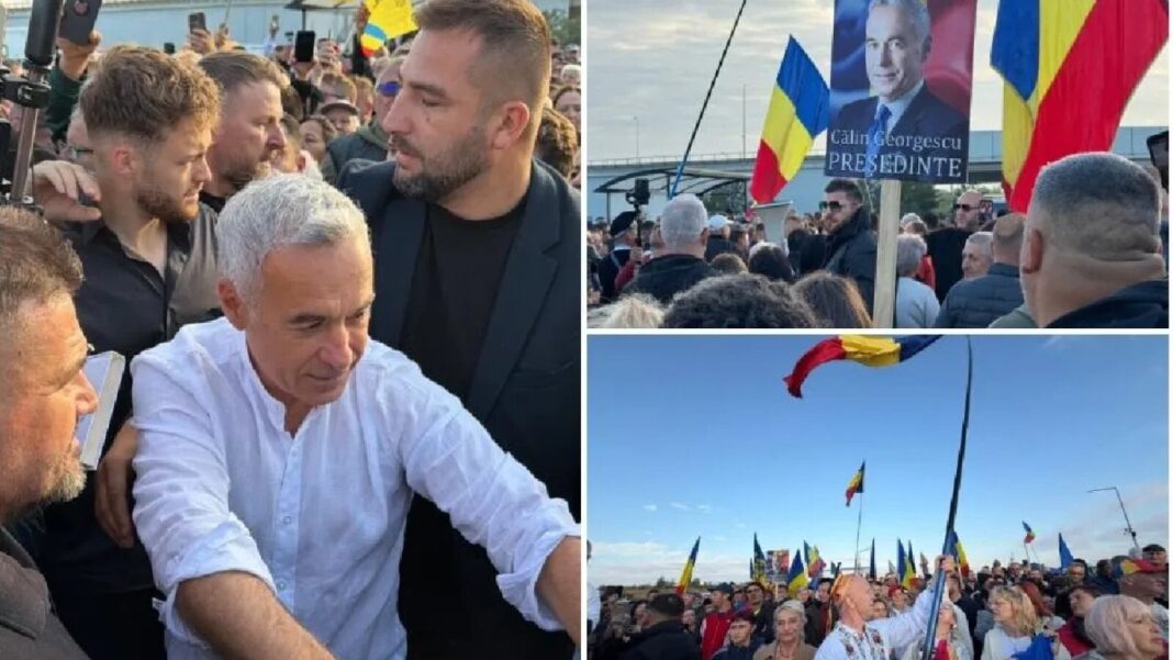 VIDEO Mii de susținători l-au întâmpinat pe Călin Georgescu la Oradea: 'Nu sunt în campanie electorală'