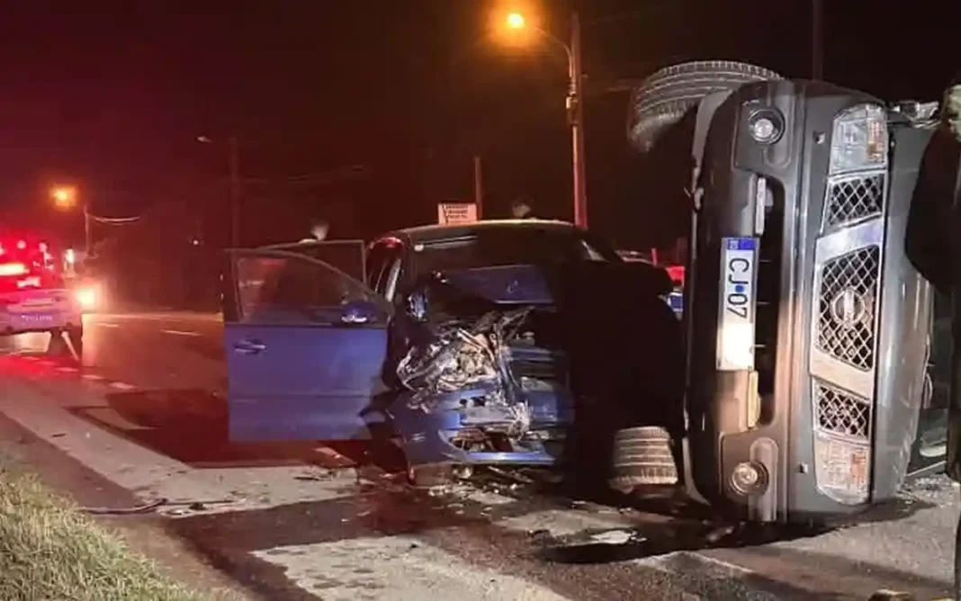 Accident în Dej: Impact frontal pe contrasens