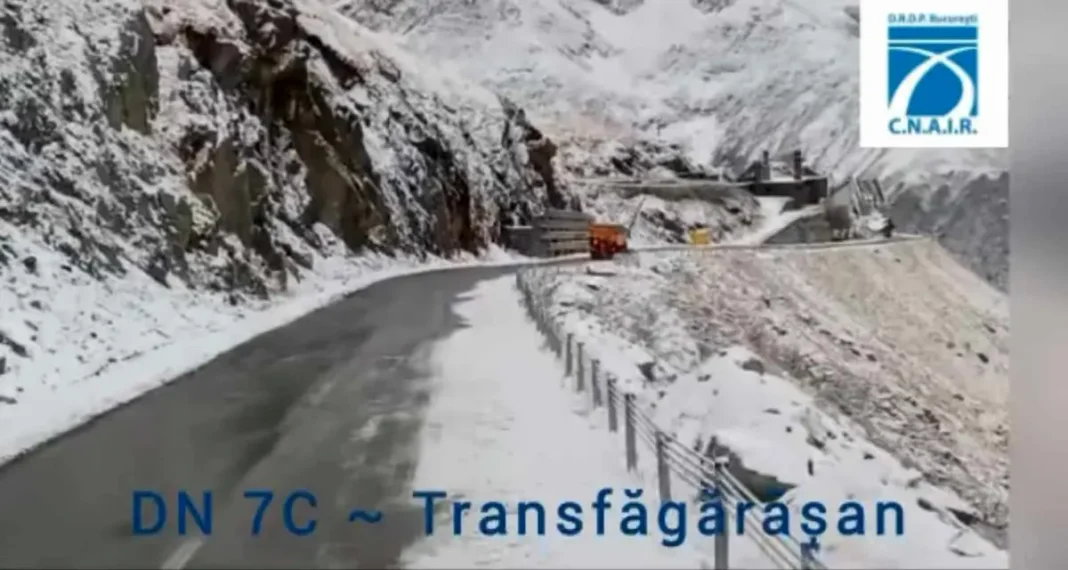 Ninge pe Transfăgărășan: Intervenții cu utilaje și material antiderapant